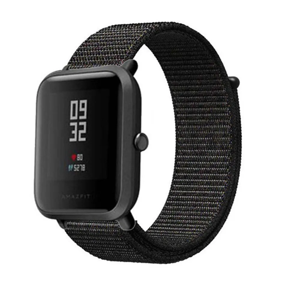 Ремешок для часов из нержавеющей стали xiaomi huami Amazfit Bip Watch 20 мм нейлоновый ремешок