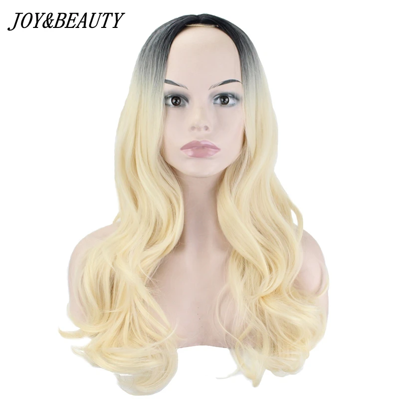 JOY & BEAUTY длинные волнистые волосы Омбре блонд высокая плотность температура