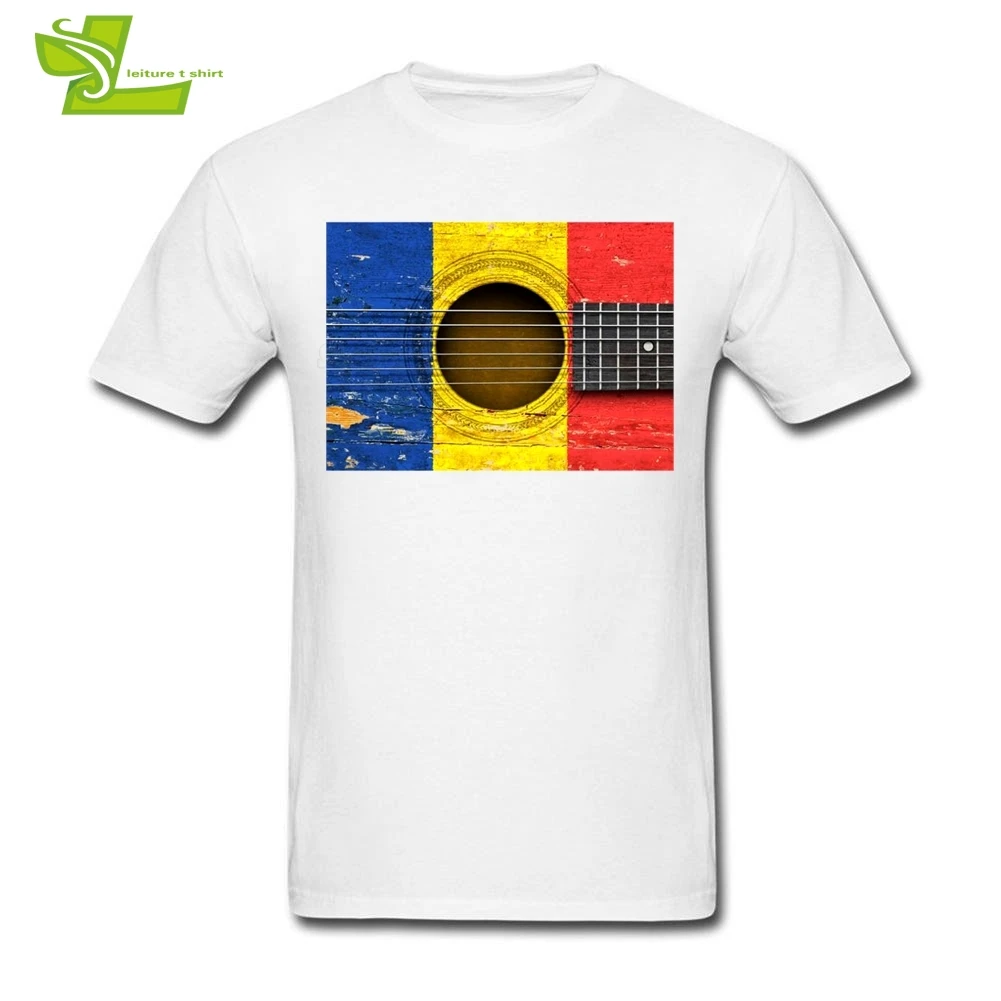 3D винтажная акустическая гитара с румынским флагом футболка новинка Camisetas