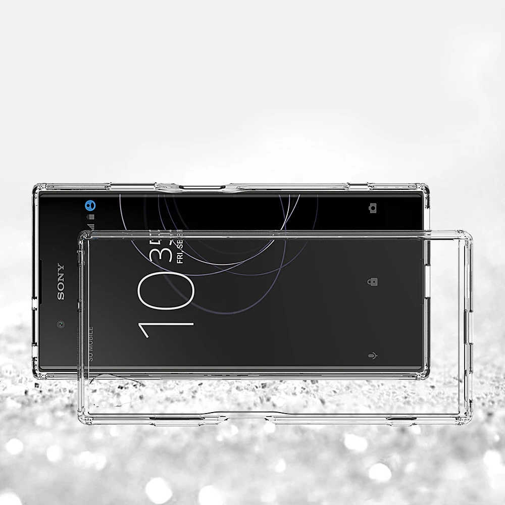 Для sony Xperia XA1 Plus чехол Кристальный Гибридный Бампер прозрачный жесткий акриловый защитный чехол для телефона задняя крышка для sony XA1 Plus G3412 5," Coque