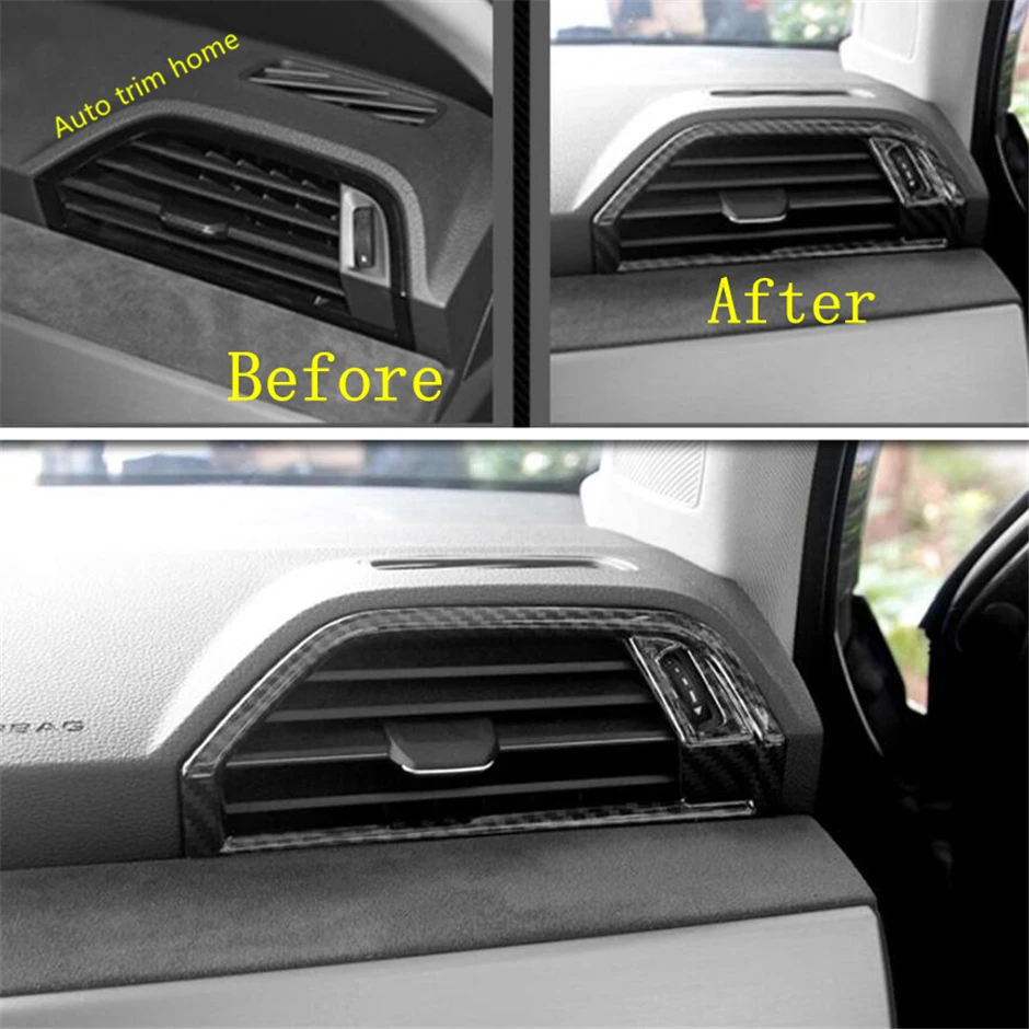 

Auto Accessories Dashboard Side Air Conditioner Outlet Vent Cover Trim For Audi Q3 2019 2020 2021 Matte / Carbon Fiber Look ABS