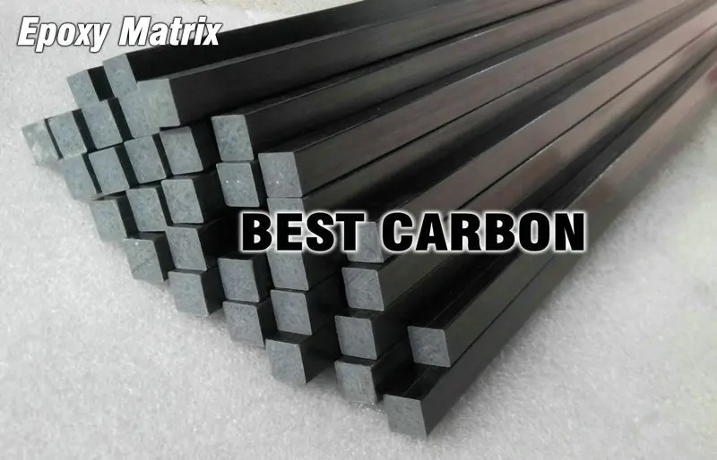 10 мм x 1000 мм тянущийся квадратный твердый стержень из углеродного волокна