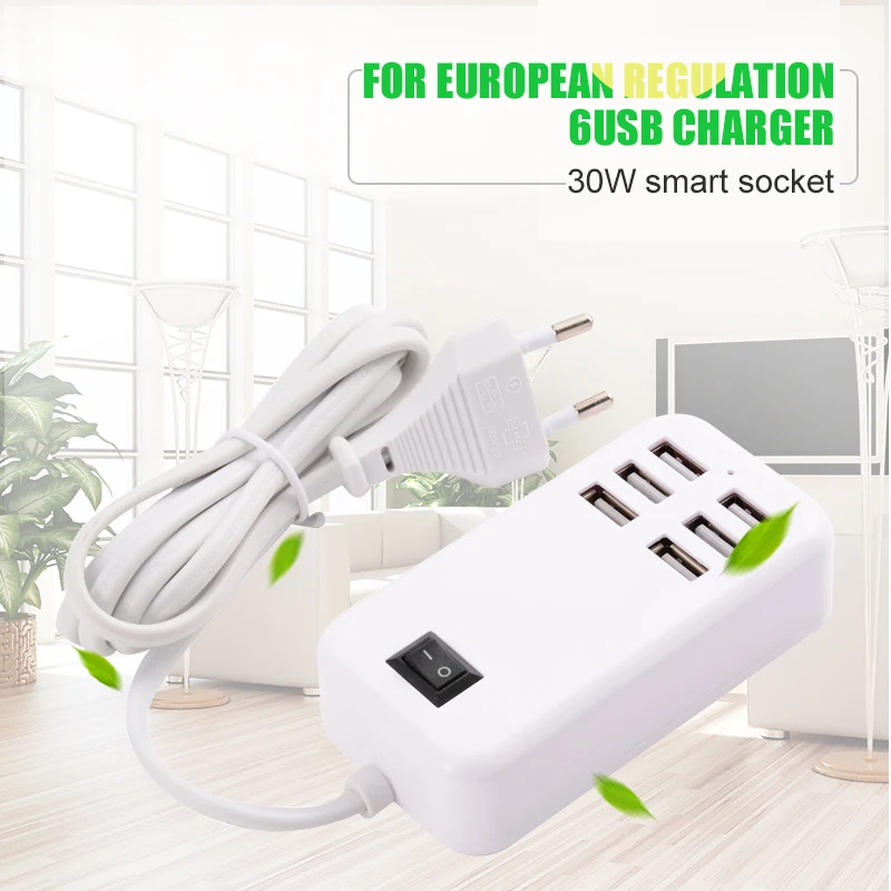 Штепсельная Вилка европейского стандарта USB для дома и путешествий, настенное зарядное устройство, адаптер для пудры, умная розетка usb, концентратор, розетка с несколькими разъемами для xiaomi, для iphone