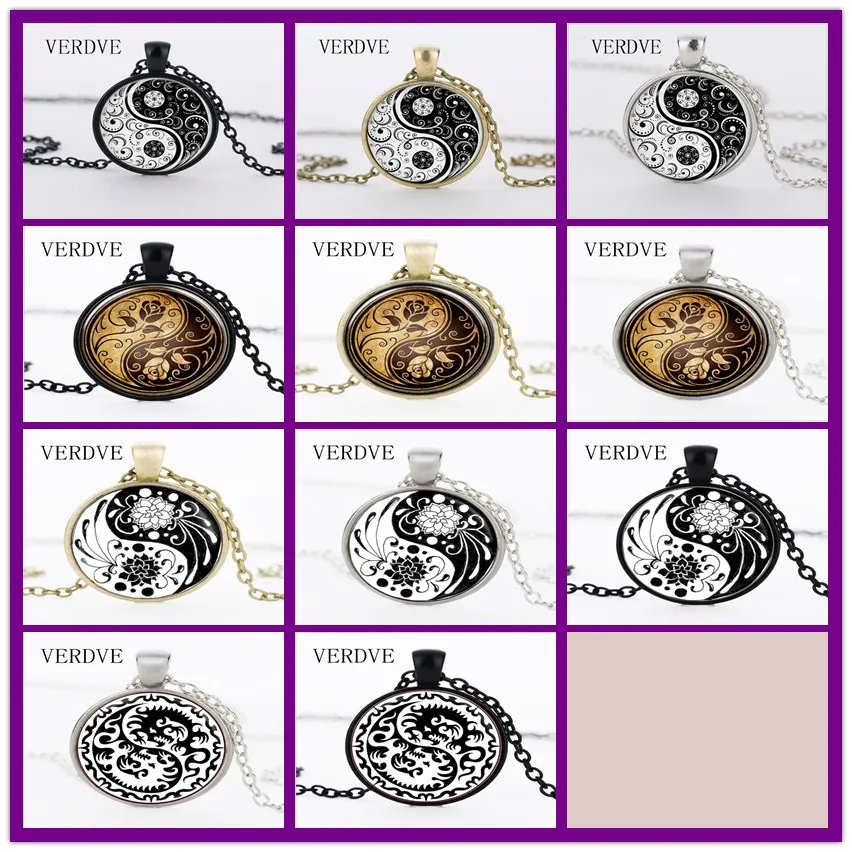 Новое ожерелье с кулоном VERDVE тайские драгоценные камни черно-белое | Украшения и