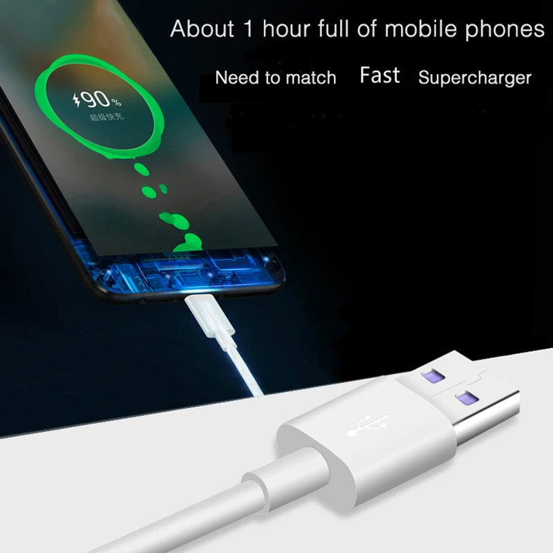 5 А USB Type C кабель 3 1 быстрое зарядное устройство Type-C Supercharge для Samsung S8 S9 Huawei P10 P20 Pro Mate