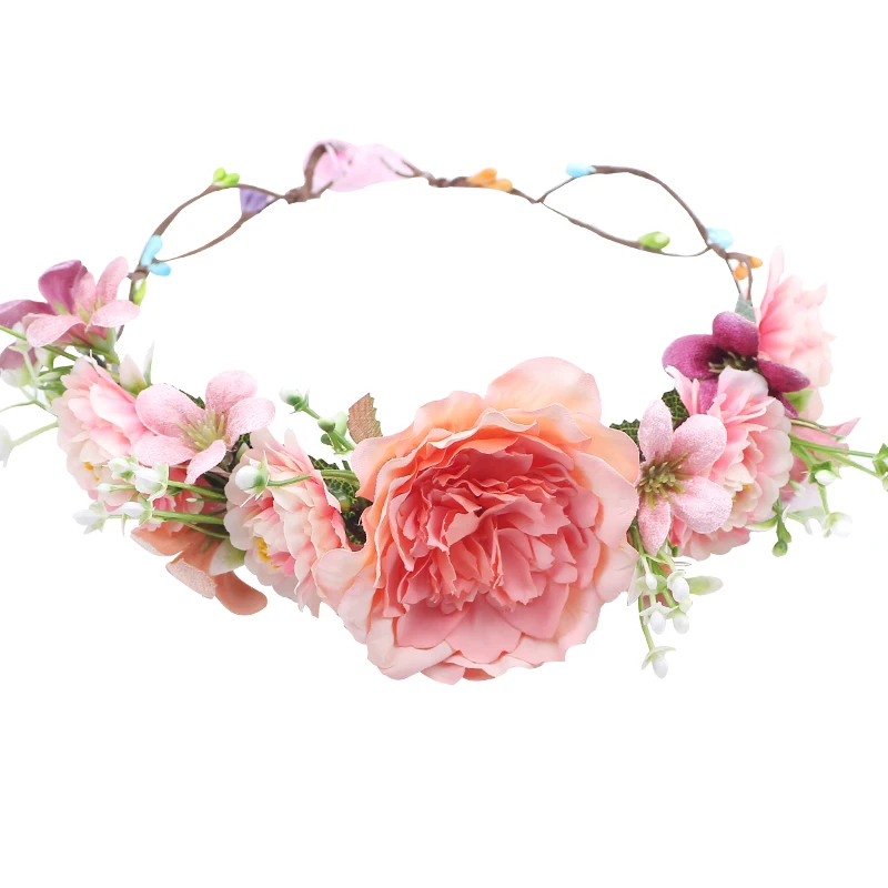 Женская свадебная тиара с цветочным рисунком обруч для волос свадебный