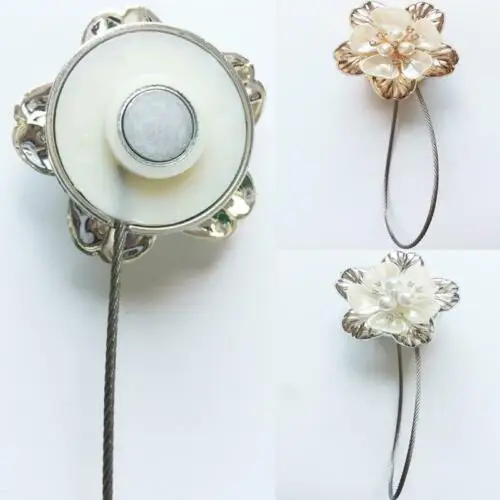 1 пара магнитных подхватов для штор с кристаллами, с завязками на спине, с зажимами, удерживающие задники, декоративные занавески для дома