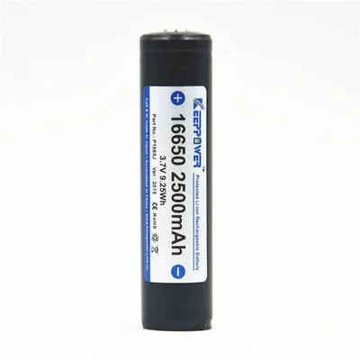 1 шт. Keeppower 16650 2500 мАч 3,7 в 9.25Wh защищенная литий-ионная аккумуляторная батарея P1665J