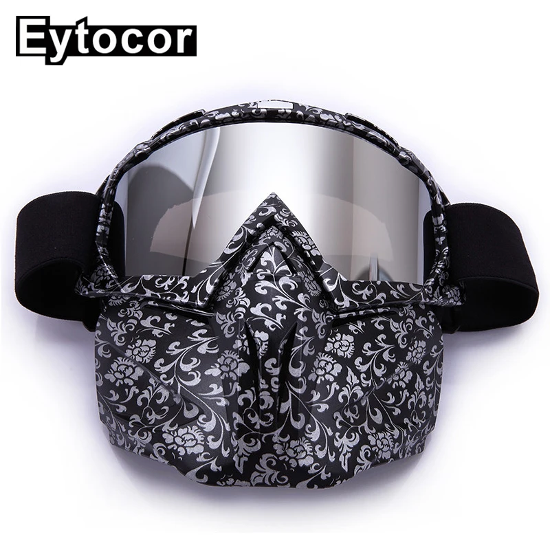 C09 EYTOCOR анти-ветер зимние ветрозащитные очки для катания на лыжах Сноуборд очки для мужчин и женщин мотокросса солнцезащитные очки с маской для лица - Цвет: C09