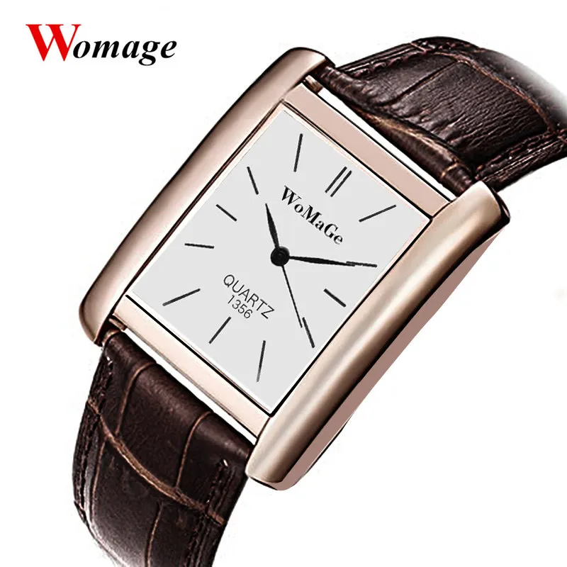 Часы наручные мужские кварцевые прямоугольные с кожаным ремешком|wristwatch brand|wristwatch