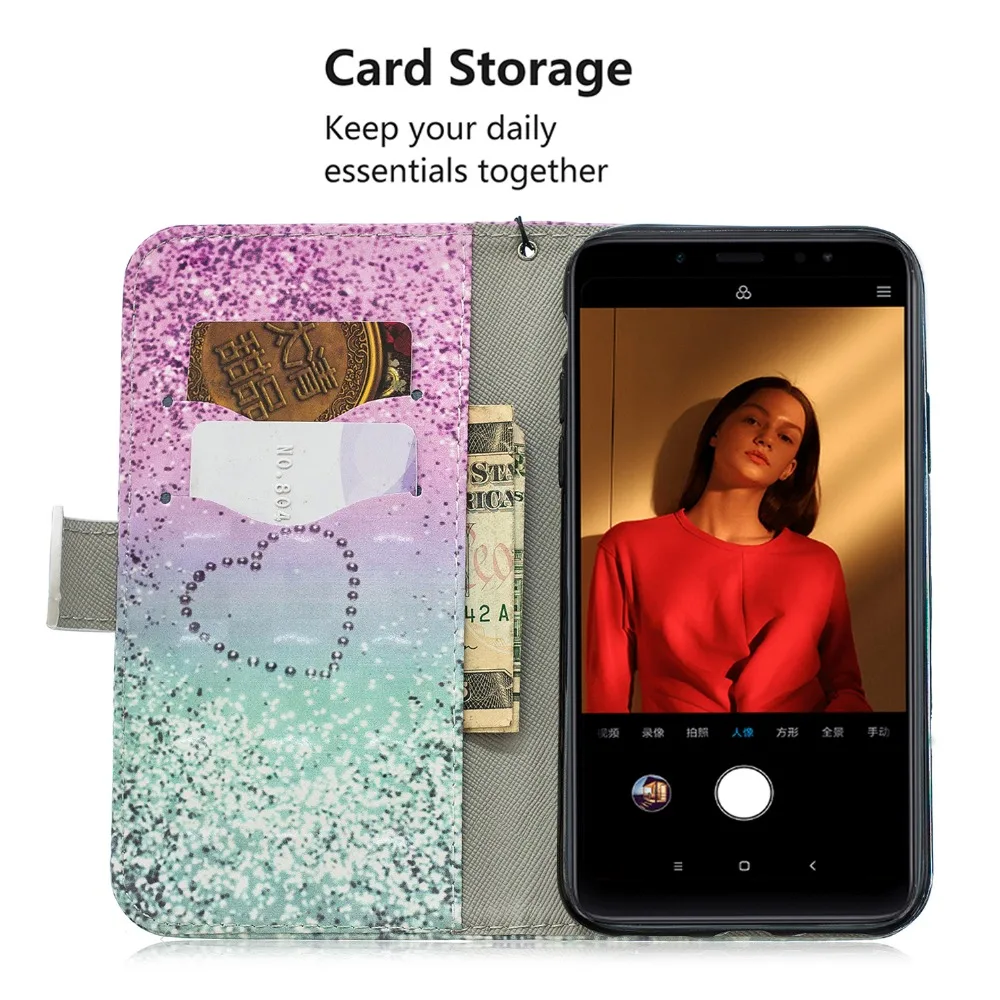 Hand Made For Xiaomi Redmi Note5 5 Plus Leather Case Note4 Note4x Note5A PU Flip Cover Card Slot MI A1 5A |