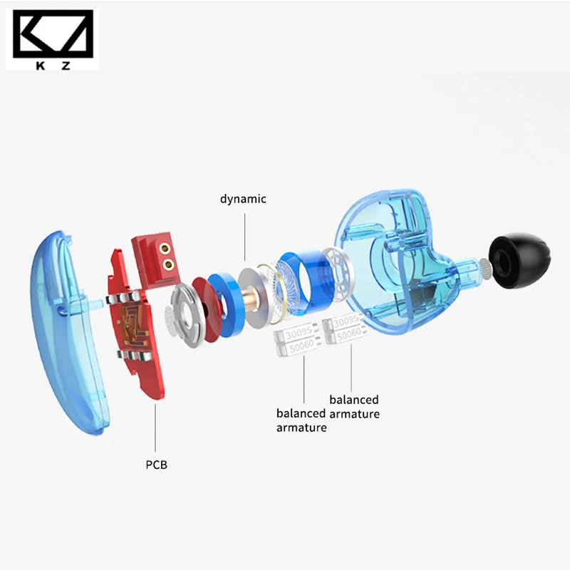 KZ ZS10 2DD + 8BA 10 драйверы настоящие HiFi наушники для телефона гибридные спортивные с