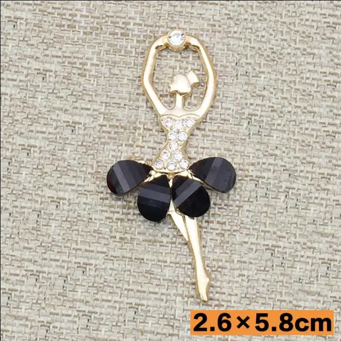 black Горячая Распродажа, модный шарм, кристалл, балет, танцующая девушка, стразы, материал, сделай сам, сотовый телефон, косметологический кулон, ювелирные изделия, аксессуары - Окраска металла: black
