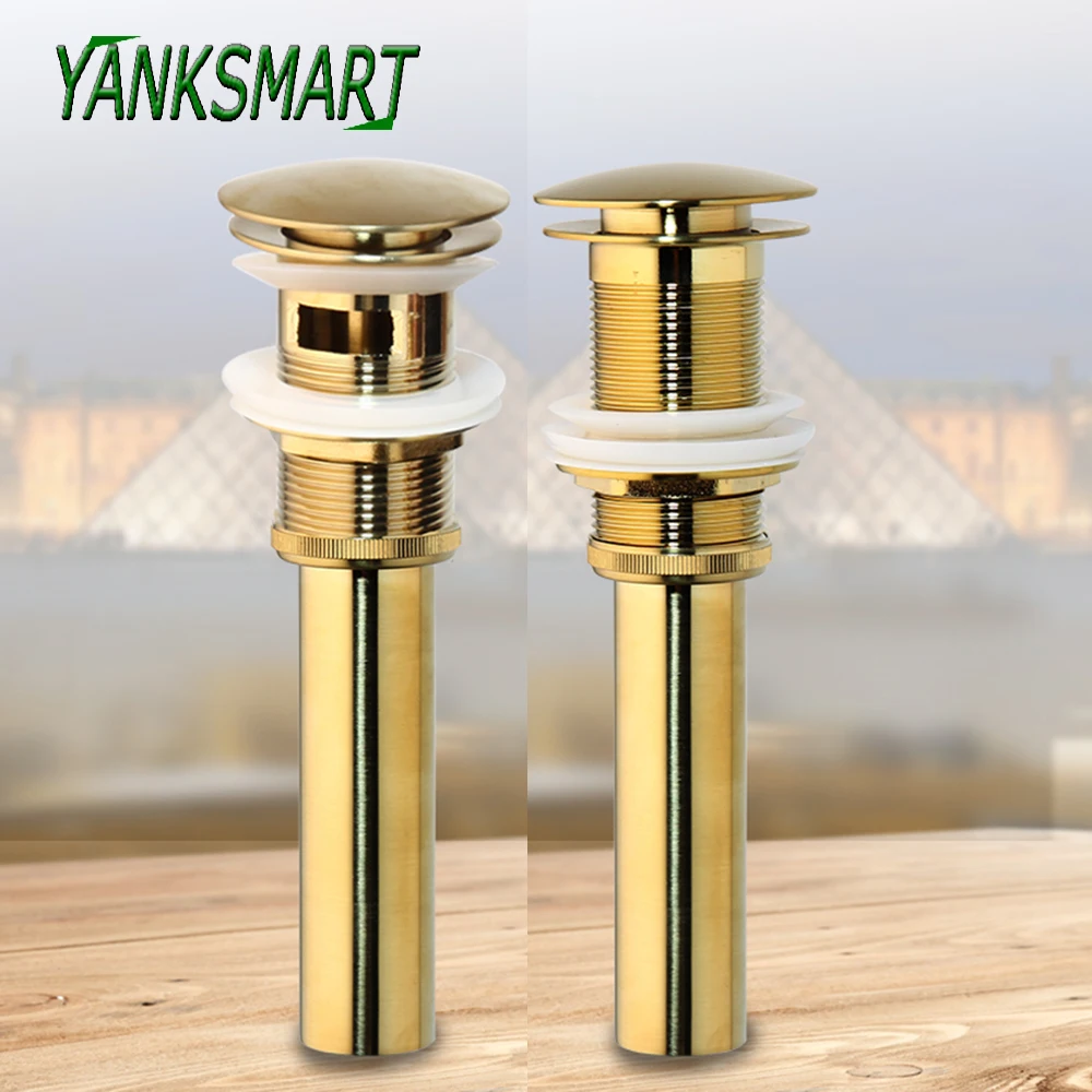 YANKSMART матовая Золотая ванная раковина для ванной комнаты Аксессуары раковины
