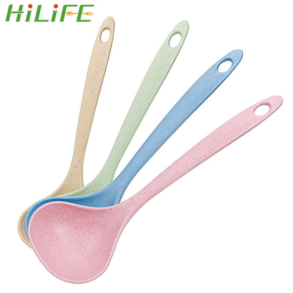 Кухонные принадлежности HILIFE столовая посуда из пшеничной соломы ложка с длинной
