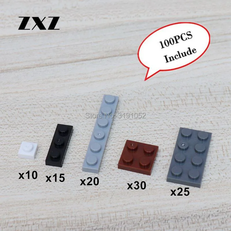 Объемные короткие блоки пластиковые строительные кирпичи пластина 1x1x3 1x6 2x2x4