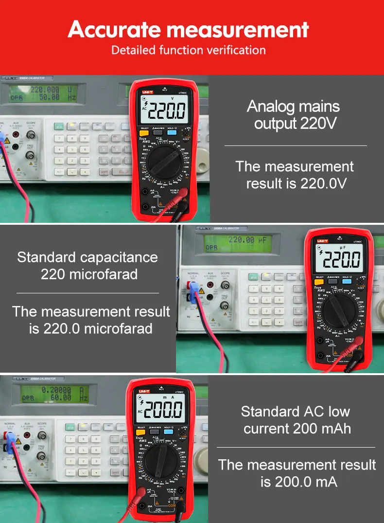 UNI T Цифровой мультиметр UT890C UT890D+ 6000 отсчетов ручная Частота Температура Напряжение Амперметр AC DC DMM конденсатор тестер NCV