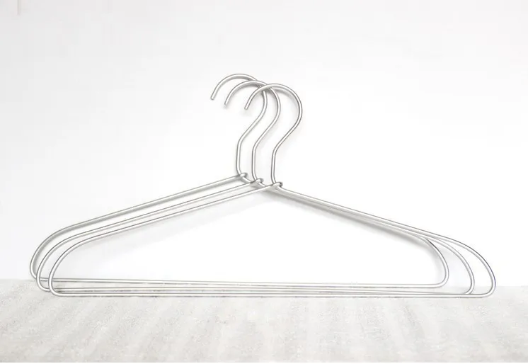 Hangerlink Роскошная алюминиевая вешалка для одежды, крепкая металлическая вешалка для одежды(35 шт./лот