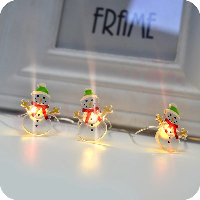 Jiaderui LED Снеговик медная проволока Гирлянда Новогодние огни 2 м 20LED Рождественская
