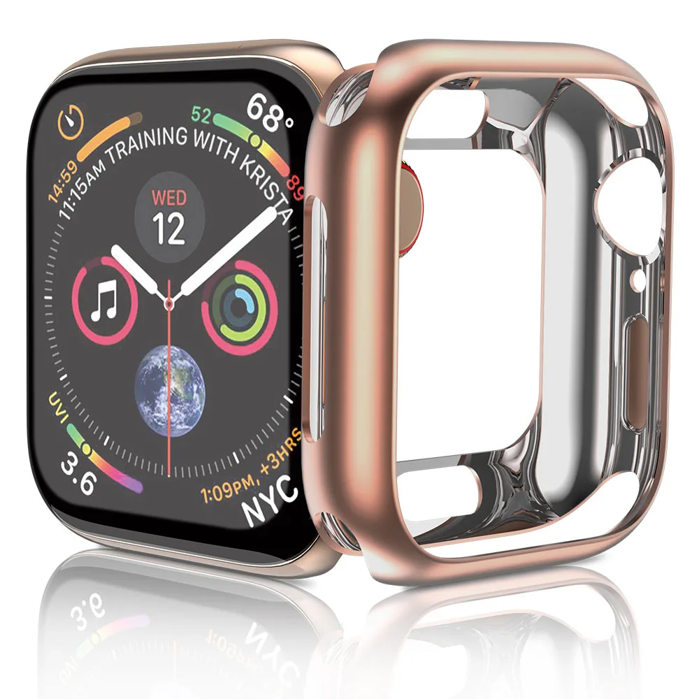 Sand Pink HOCO покрытие силиконовый чехол для Apple Watch Series 4 чехол мягкий TPU чехол для часов для iWatch 44 мм 40 мм чехол группа - Цвет: Sand Pink