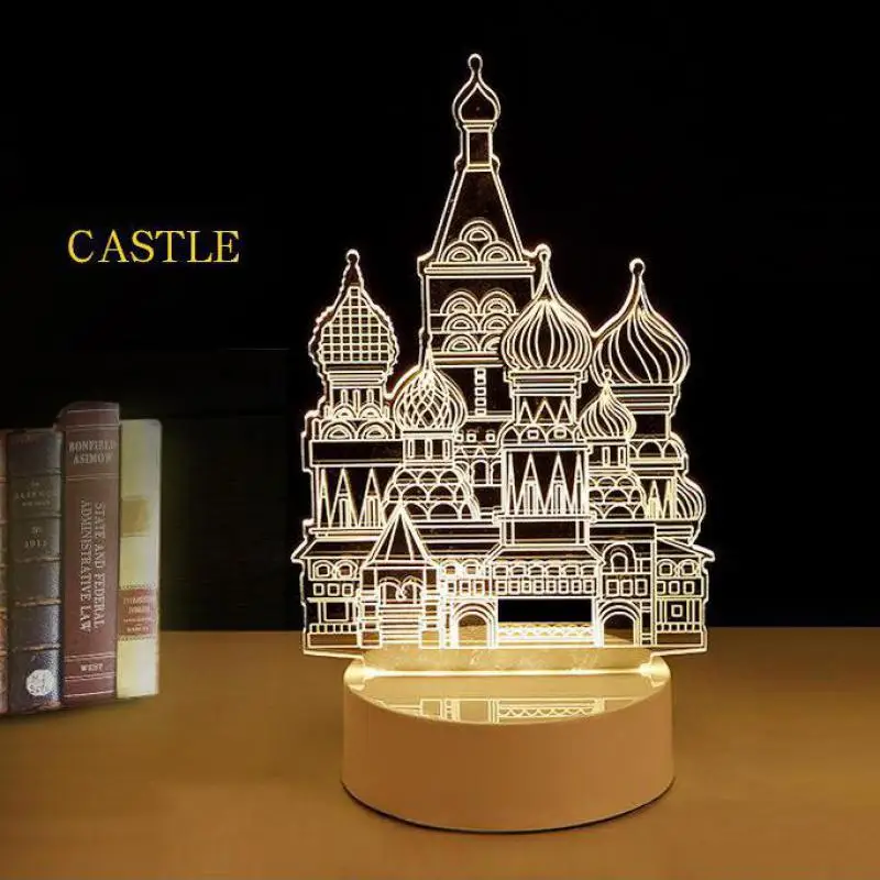 Новинка светодиодный ночник Luminaria Led светильник с клавишами 3d ильники Usb лампы для