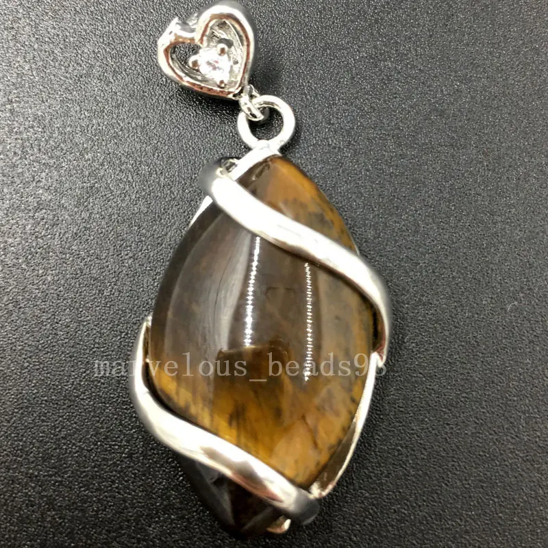 Опаловый кристалл малахит лазурит тигры глаз Howlite женский и мужской кулон бисер