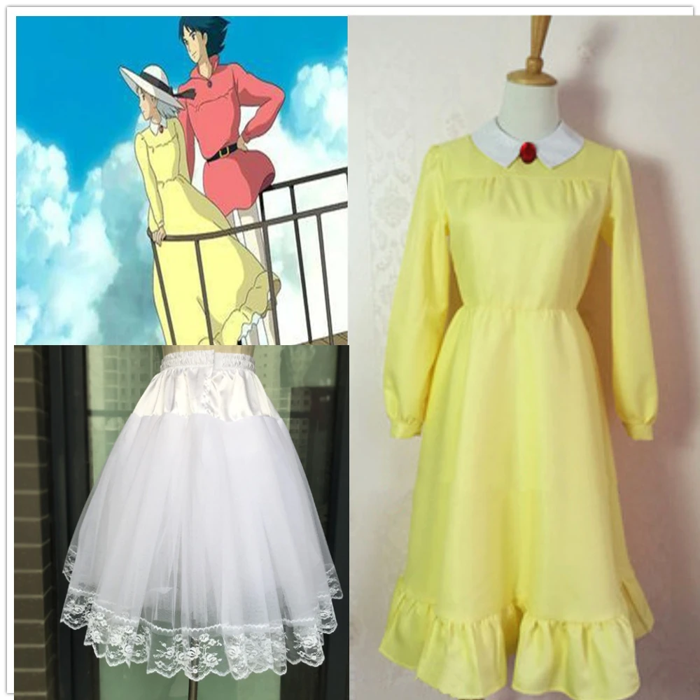 Платье для косплея Замок Софи Howl включая подъюбник бесплатная доставка|sophie