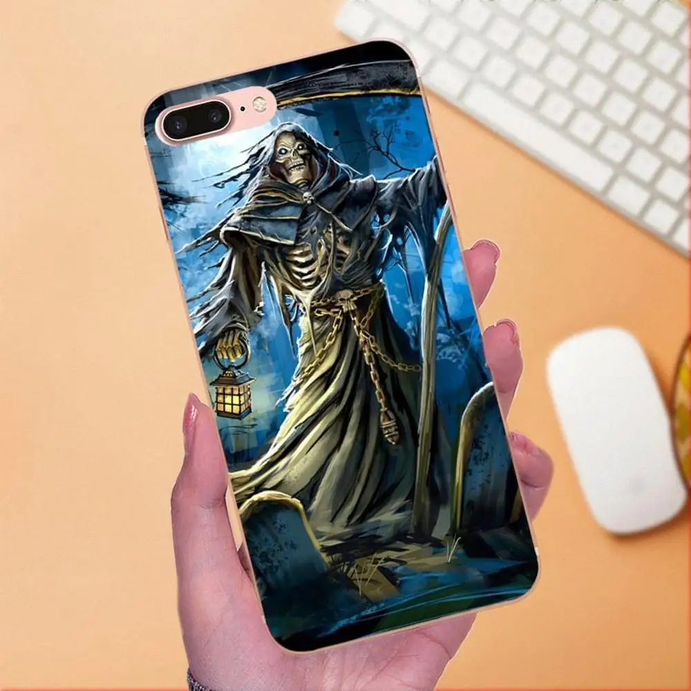 Grim Reaper принт черепа для Huawei P7 Honor 4C 5A 5C 5X 6 6C 6A 6X 7 7X 8 9 V8 V10 Y3II Y5II G8 Play Lite|Чехлы-накладки|