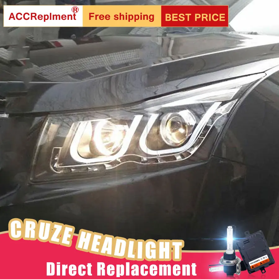 2 шт. светодиодный фары для Chevrolet Cruze 2010 2014 автомобиля Ангельские Глазки ксенон HID