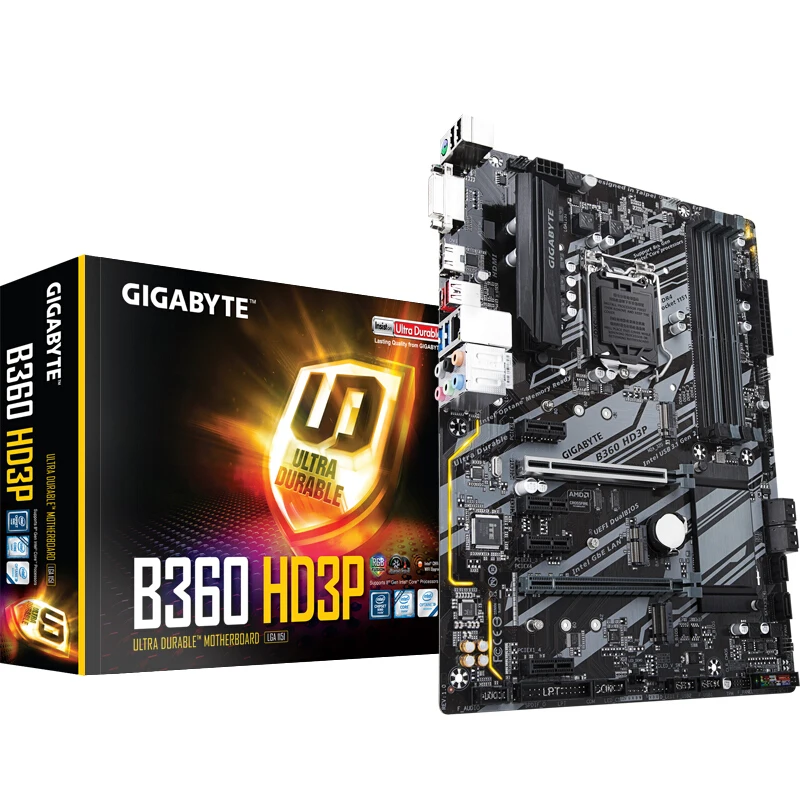 Для Gigabyte GA-B360 HD3P новый оригинальный Настольный B360 материнская плата Socket LGA1151 DDR4