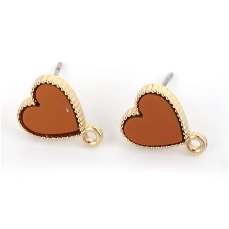 Серьги-гвоздики DoreenBeads из сплава цинка и смолы фурнитура для сережек-гвоздиков