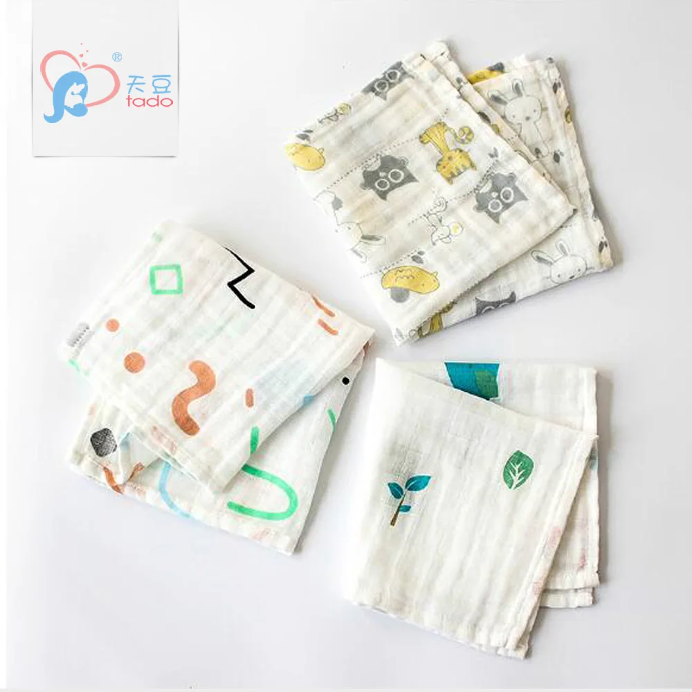 Китайская Фабрика Муслин Детские Одеяла Пеленание Обертывания 35*35 см хлопок