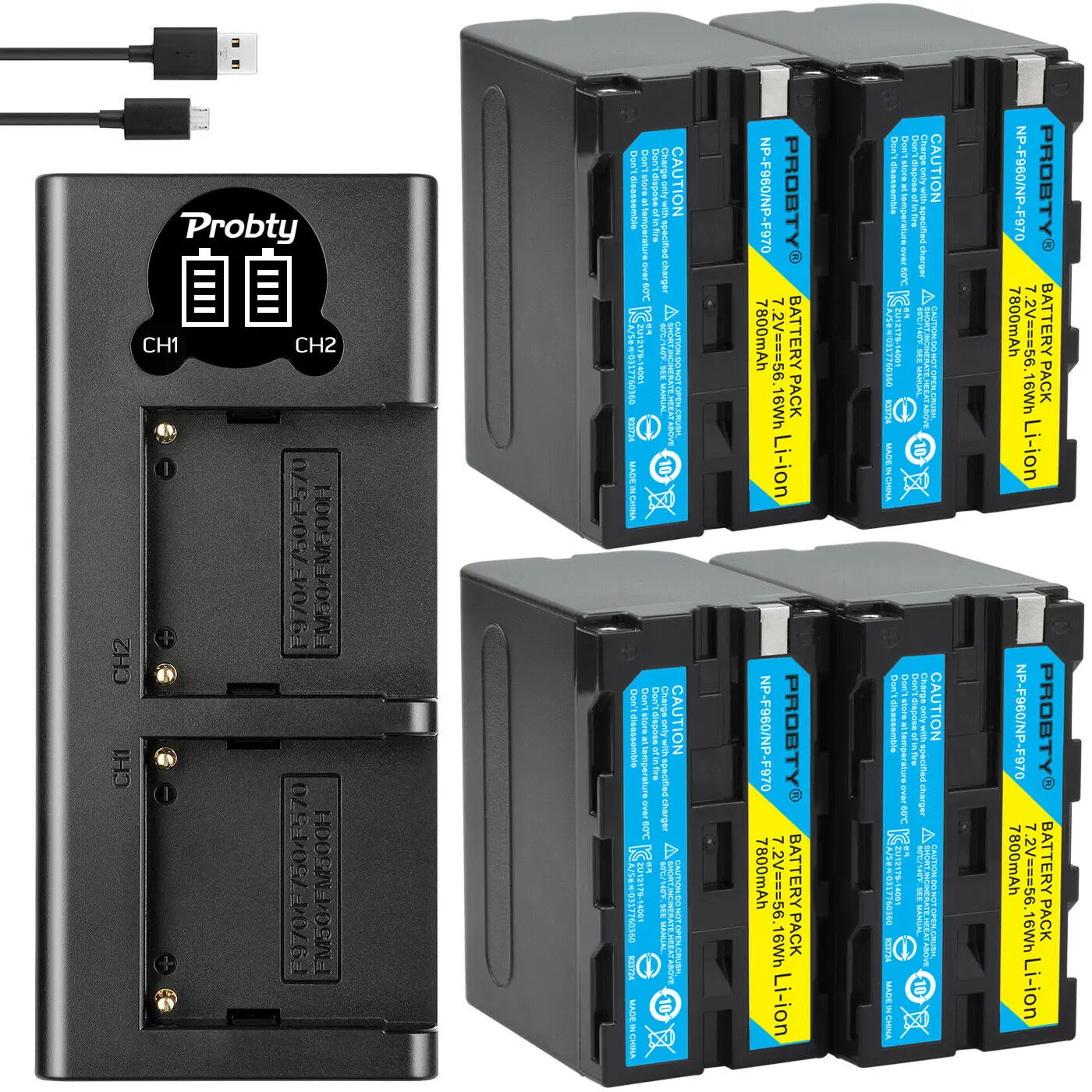 NP F960 NP F970 NP-F960 NP-F970 F950 Батарея+ светодиодный USB Зарядное устройство для sony PLM-100 CCD-TRV35 MVC-FD91 MC1500C L10 TR555 VX2200E D77