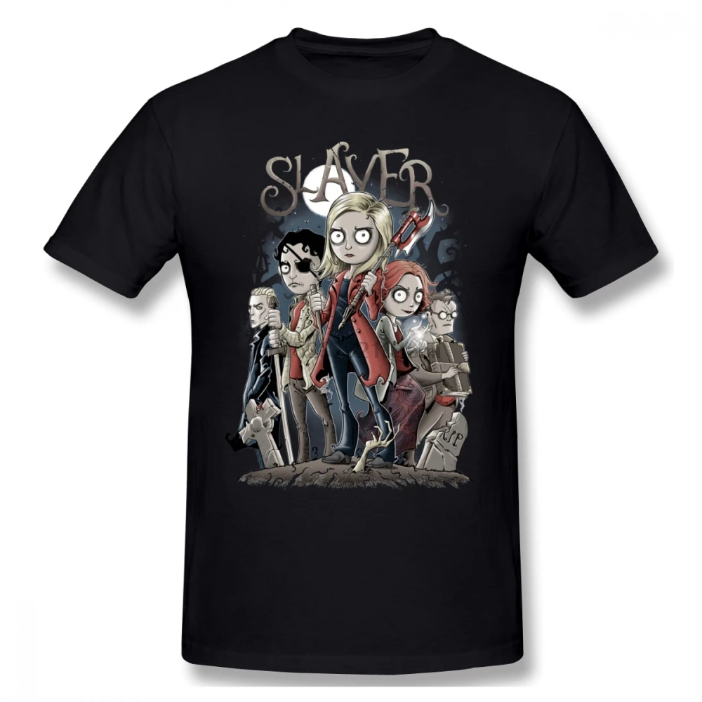 Мужская футболка Buffy The Vampire Slayer хлопковая Футболка оверсайз с круглым вырезом