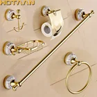 Набор аксессуаров для ванной из нержавеющей стали с золотым покрытием, набор для банных принадлежностей, крючок для полотенец, халат, держатель для бумаги, комплект аксессуаров для ванной комнаты, Прямая поставка