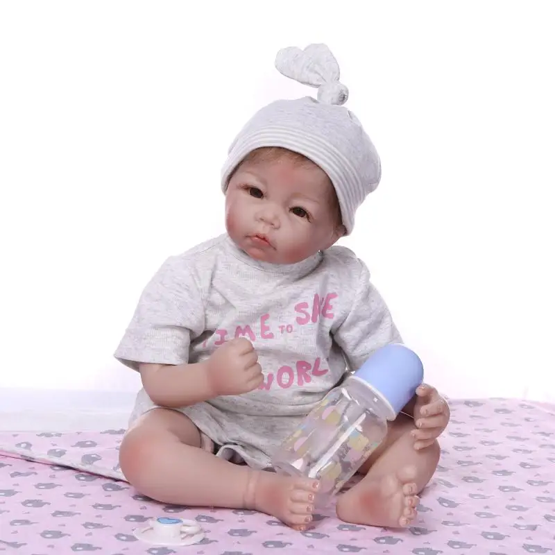 50 см Мягкая силиконовая кукла-реборн девочка игрушка винил Bebe новорожденный