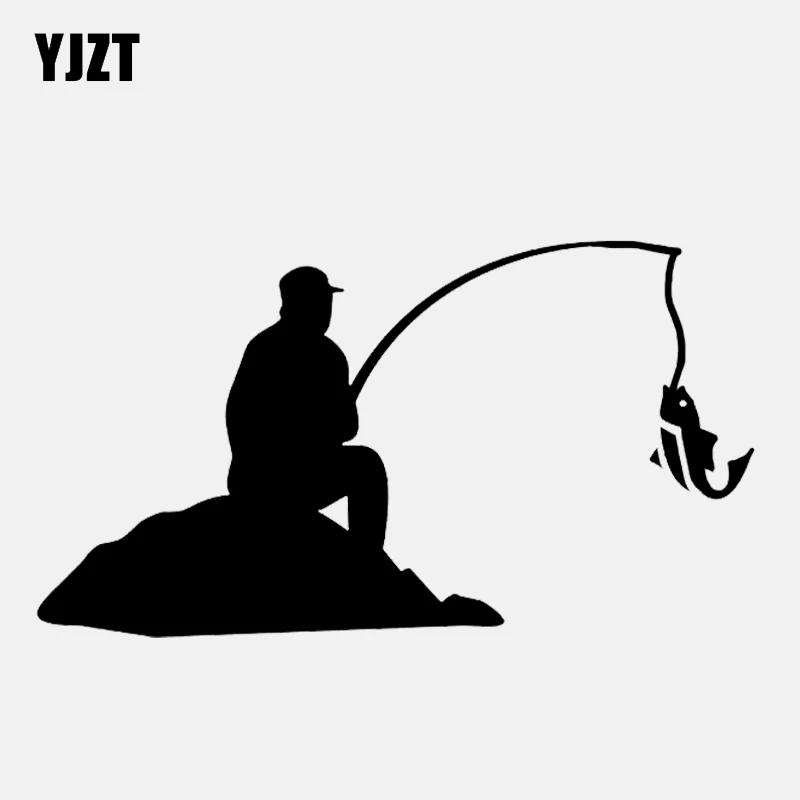 

YJZT 11.1*6.2CM Coolest Outdoor Sport Fishing Decor Car Sticker Vinyl Silhouette C12-1614