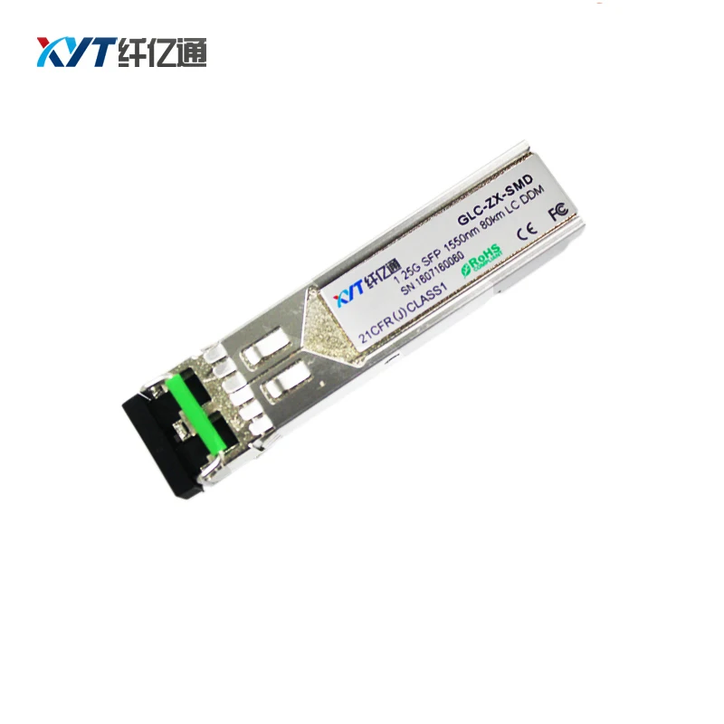 Двойной волоконный DFB SM оптический приемопередатчик 1 25G 1550nm SFP ZX 80km 60км Модуль LC