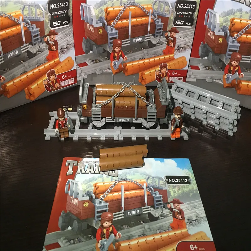 Модель строительных комплектов совместима с городским поездом 150 шт 3D блоки