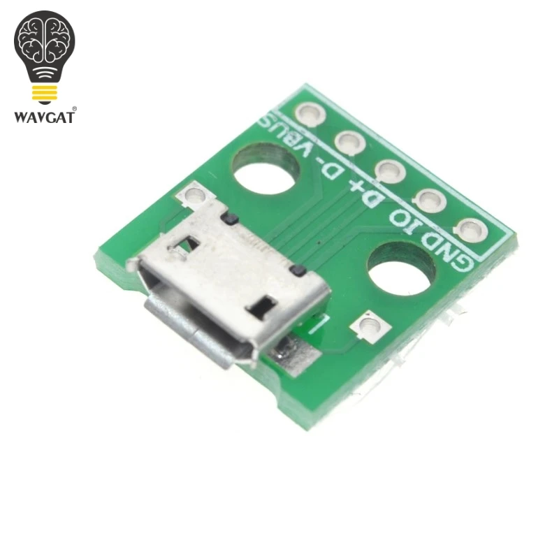 5 шт. микро USB DIP адаптер 5pin гнездовой разъем конвертер печатной платы типа в pinboard 2