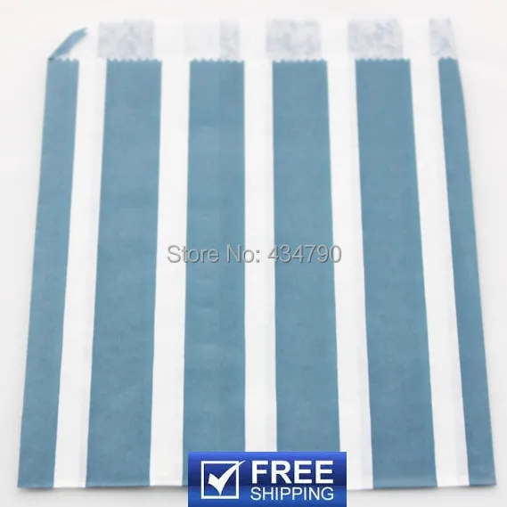 

200pcs Vertical Striped Paper Party Bags Navy and White Bulk Wholesale-Kids Candy Favor Treat Gift Goodie Bag-Choose Your Colors