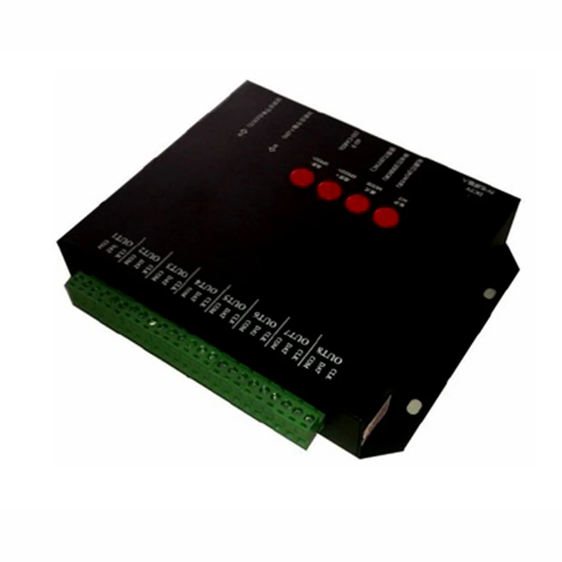 Полноцветный светодиодный пиксельный контроллер rgb T8000A с 8 портами модуль SD карта