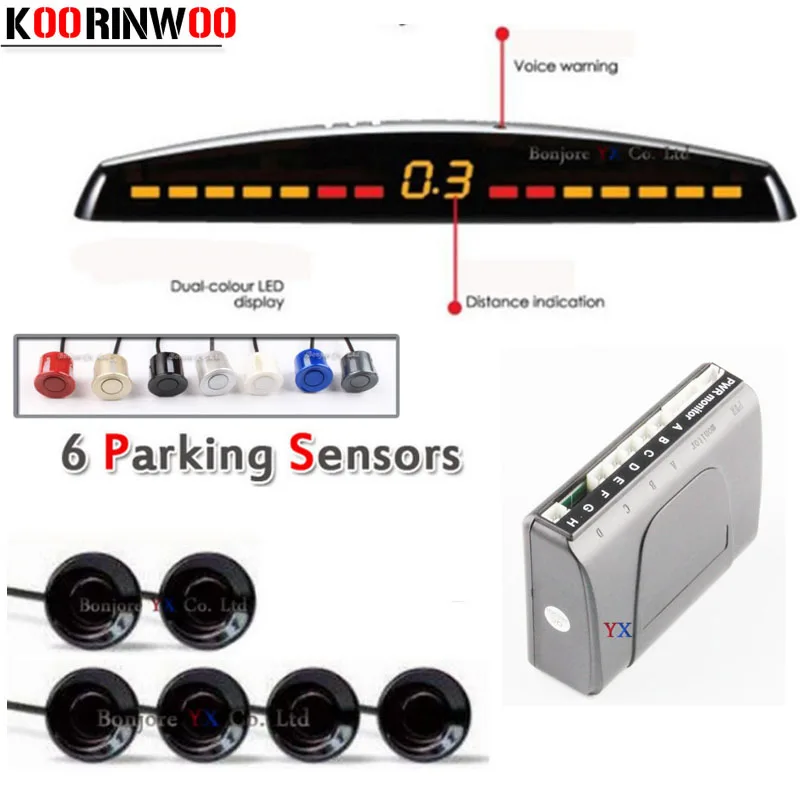 Датчик парковки автомобиля KOORINWOO 6 автоматический обратный резервный радары