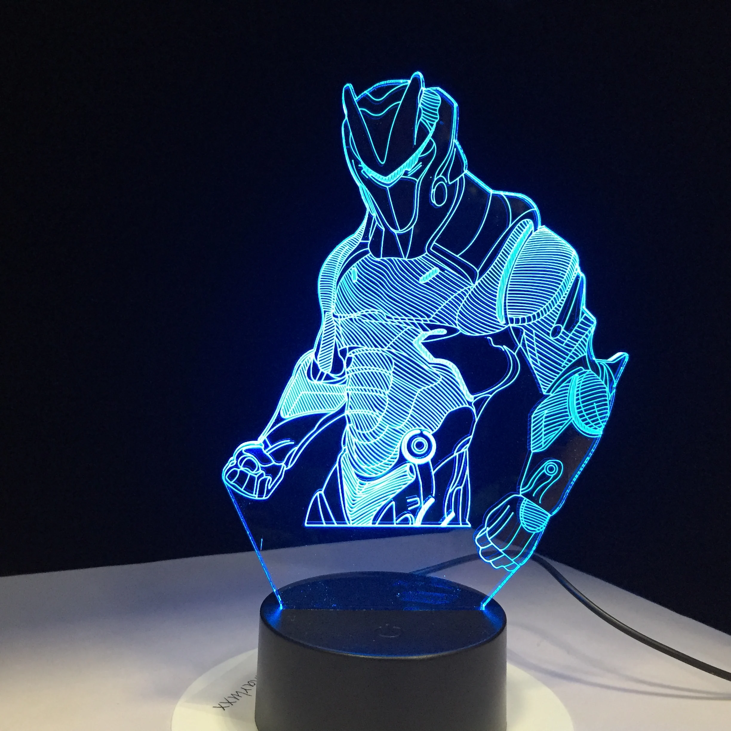 Лидер продаж экшн фигурка 3D лампа кристалл RGB сменная настроения 7 цветов