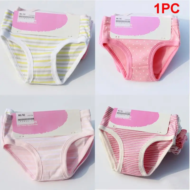 Хлопковое детское нижнее белье с принтом для девочек милые трусы в полоску