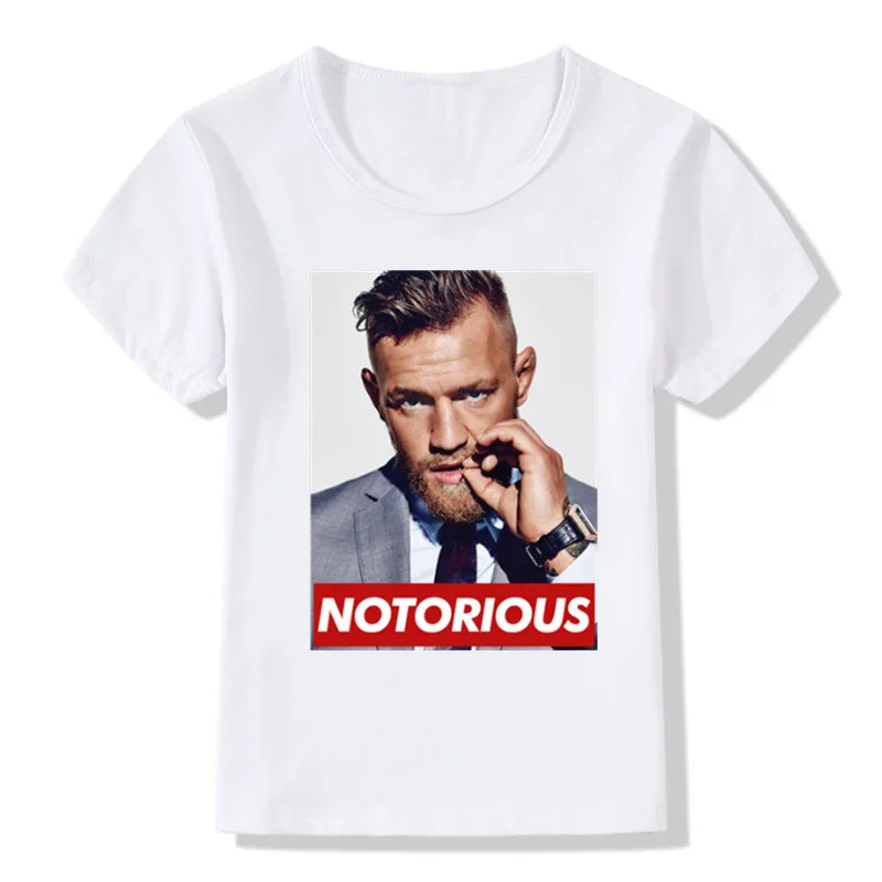 Детская модная футболка ММА Conor Mcgregor детские летние топы с коротким рукавом