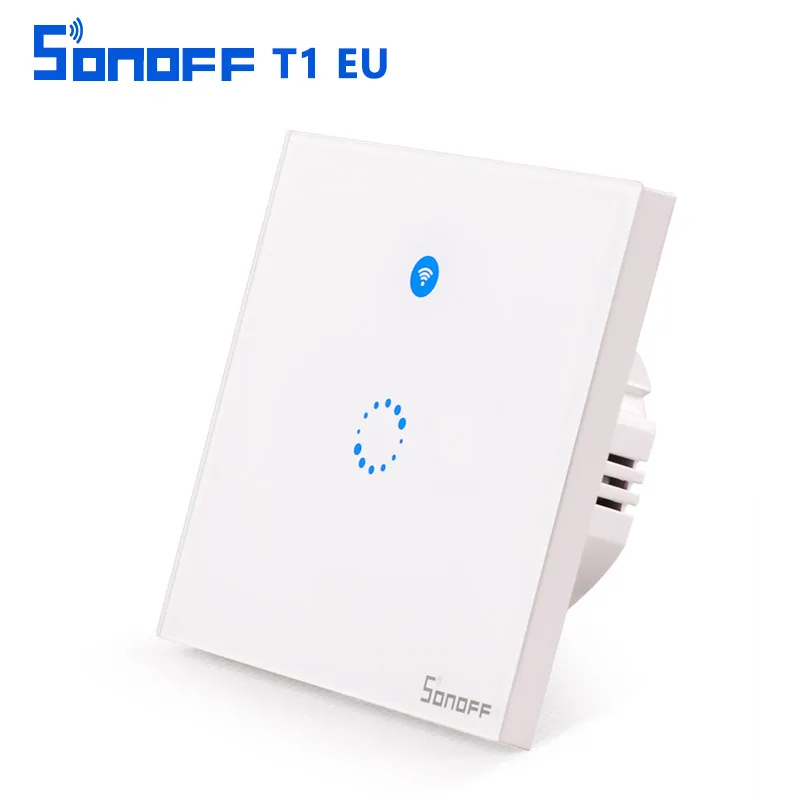 Интеллектуальный выключатель света Sonoff T1 ЕС Smart Wi Fi настенный сенсорный