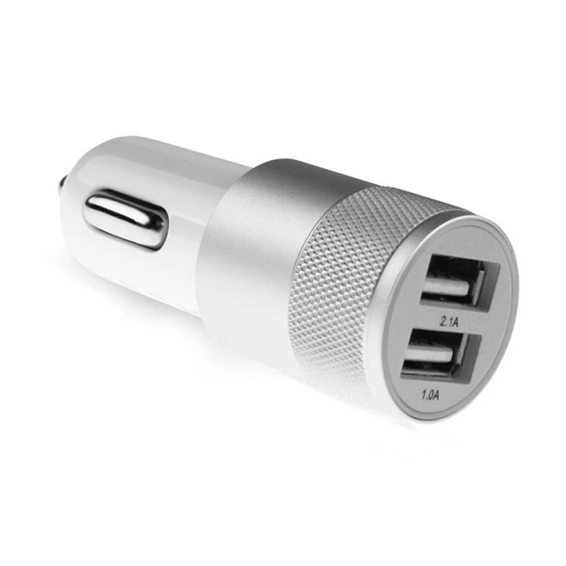 Высокое качество 12 В 2A Алюминий двойной Порты USB автомобиля Зарядное устройство