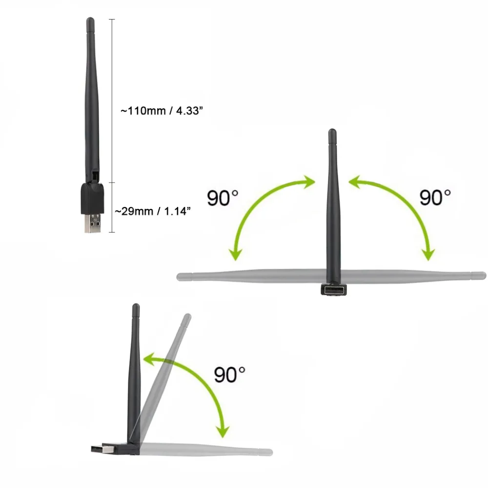 SATXTREM RT5370 USB WiFi беспроводной с антенной LAN адаптер для цифрового спутникового приемника декодер Freesat V7 HD, V8 Super, IP-S2