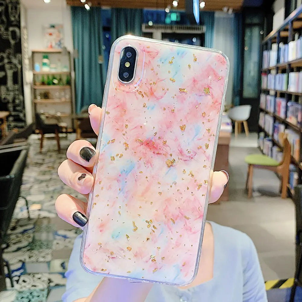Прозрачный чехол с зыбучим песком для iPhone 7 8 X XS XR блестящий ручной работы 6 6S plus Max